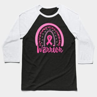 Warrior Breast Cancer Awareness Pink Ribbon Rainbow Women Baseball T-Shirt